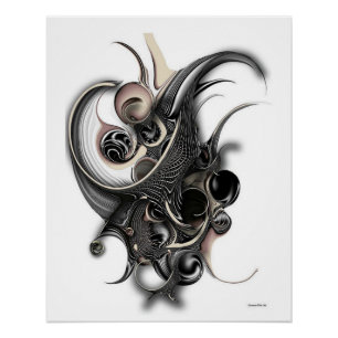 Pôster "Abordagem vs Abstração", Poster brilhante