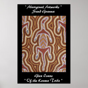 Poster aborígene, impressão da AREIA GOANNA