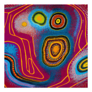 Pôster Aboriginal Abstrato Art Vol 01