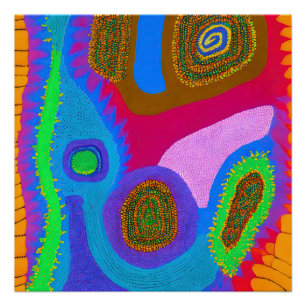 Pôster Aboriginal Abstrato Art Vol 05