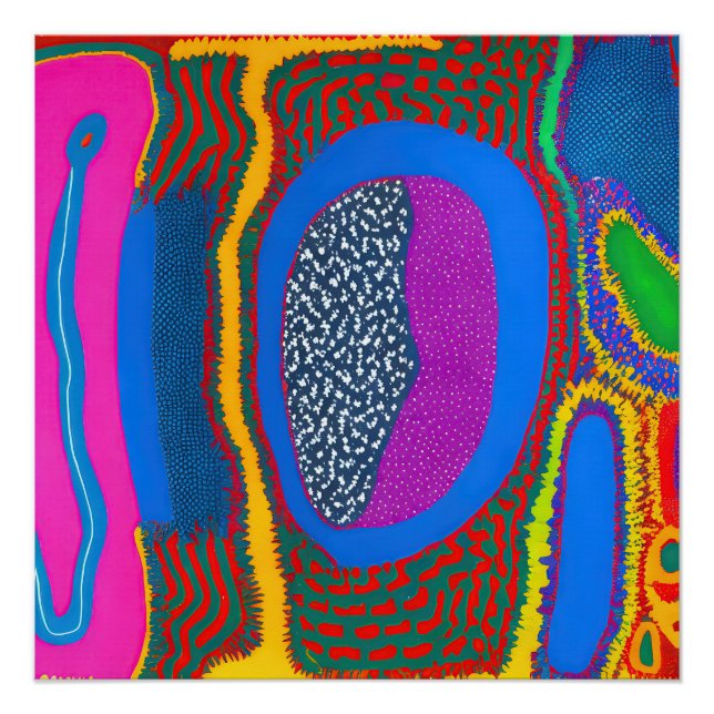 Pôster Aboriginal Abstrato Art Vol 07 (Frente)