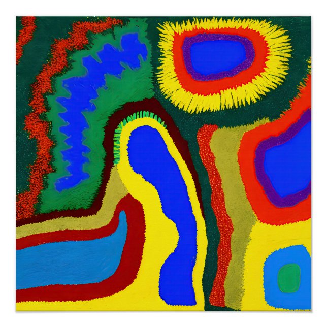 Pôster Aboriginal Abstrato Art Vol 08 (Frente)