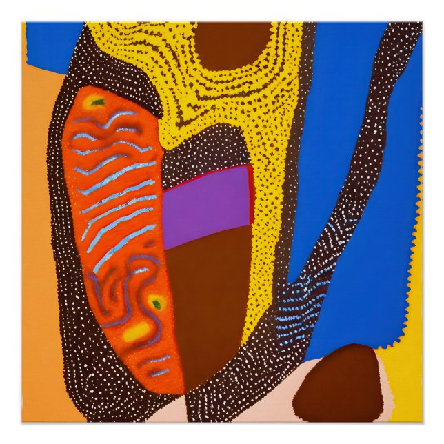 Pôster Aboriginal Abstrato Art Vol 09 (Frente)
