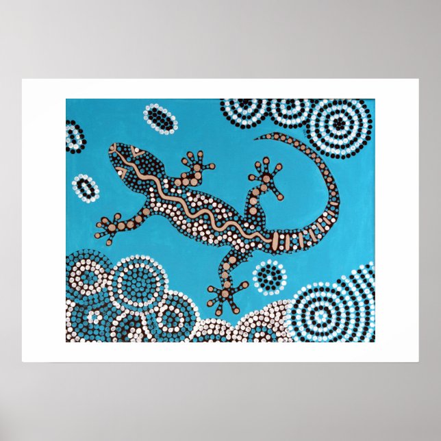 Poster Aboriginal Art Gecko (Frente)