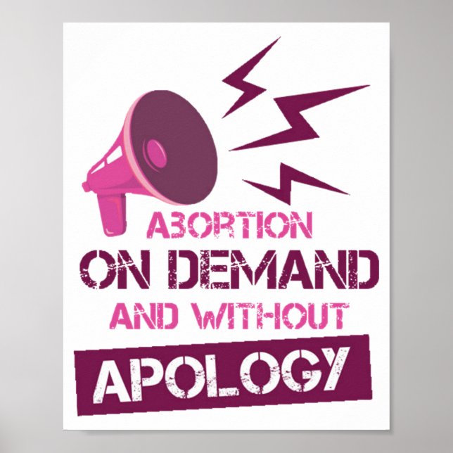 Poster Aborto sob demanda e sem desculpas (Frente)