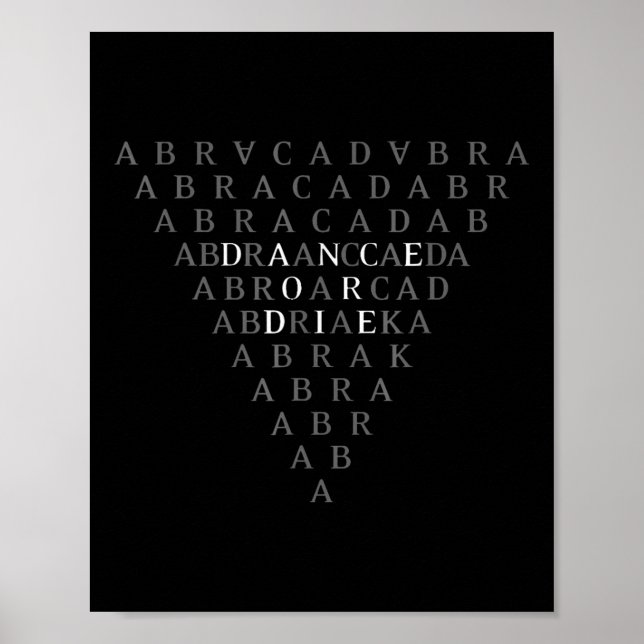Poster Abracadabra Vintage Gothic Para Homens (Frente)