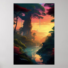 Poster Abraçar a Mágica do Sol Selvagem