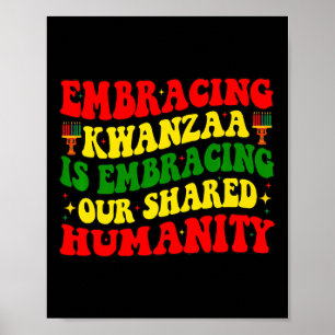Poster Abraçar Kwanzaa É Nossa Humanidade Compartilhada Á
