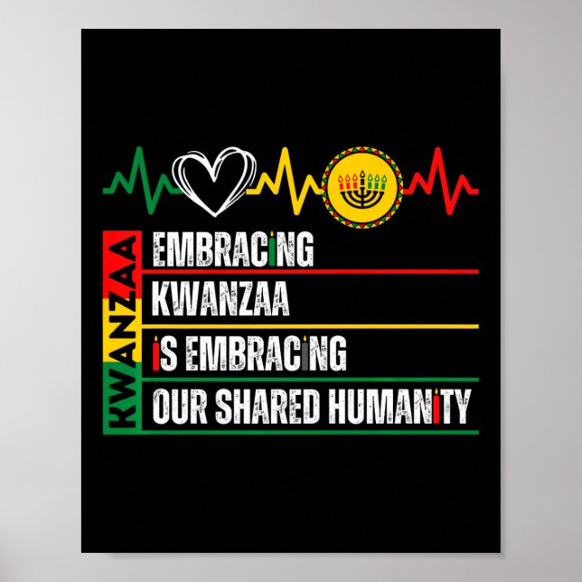 Poster Abraçar Kwanzaa É Nossa Humanidade Compartilhada Á (Frente)