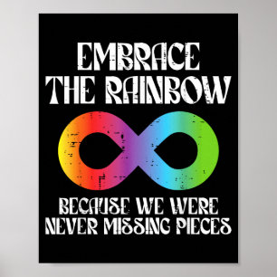 Poster Abraçar o Arco-íris Autismo Infinidade Conscientiz