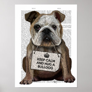 Poster Abraçar um Bulldog