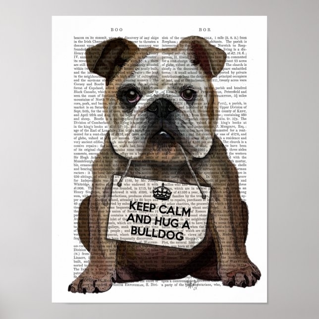Poster Abraçar um Bulldog (Frente)