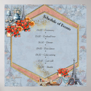 Poster Abrace o país francês que vive em Pale Blue