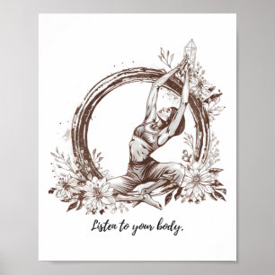 Poster Abrace Seu Zen - Arte Inspirada em Yoga e Meditaçã