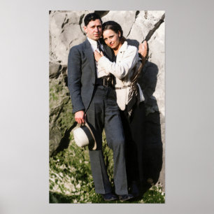 Poster Abraço de Bonnie e Clyde 1933 Remasterizado