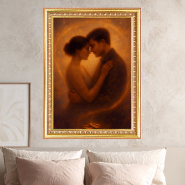 Poster Abraço Eterno – Arte de Romance Celestial
