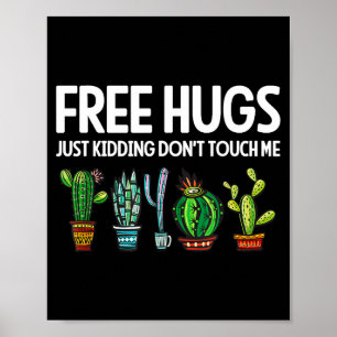 Poster Abraços Brincadeira Não Me Toque Piada Divertida d