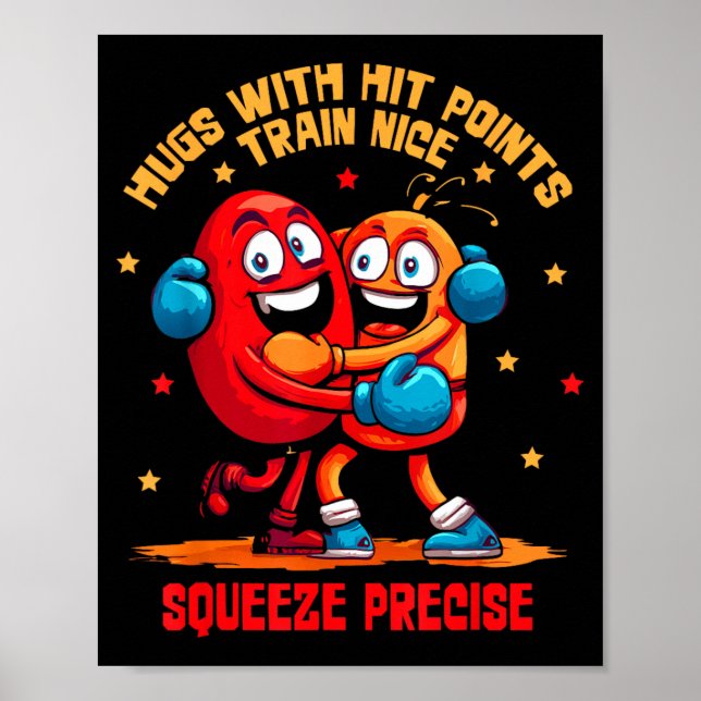 Poster Abraços com Pontos de HIT Treinam Esmagamento Bom  (Frente)