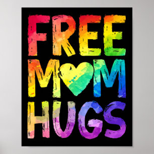 Poster Abraços de Mãe Gratuitos Orgulho Lgbt Lgbtq Lésbic