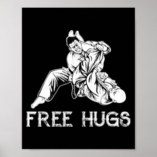 Poster Abraços Engraçados Jiu Jitsu Brasileiro Mma Bjj