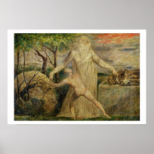 Pôster Abraham e Isaac, 1799-1800 (tempera, caneta e tint