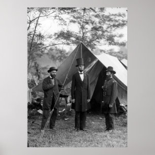 Pôster Abraham Lincoln Allan Pinkerton John A. McClernand