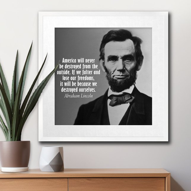 Poster Abraham Lincoln Citação sobre Liberdade (Abraham Lincoln  Poster)