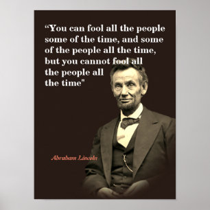 Poster Abraham Lincoln Citação Sobre Pessoas