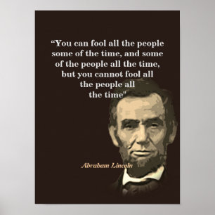 Poster Abraham Lincoln Citação Sobre Pessoas