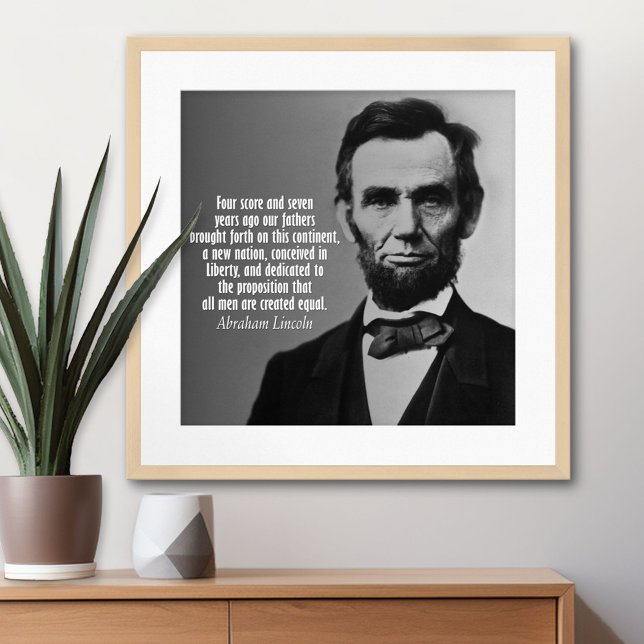 Poster Abraham Lincoln Cote - Endereço Gettysburg (Abraham Lincoln  Poster)