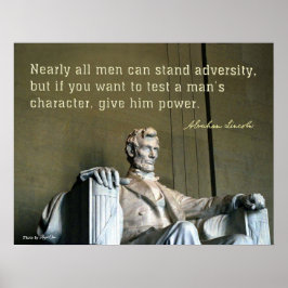 Poster Abraham Lincoln e o personagem de um homem