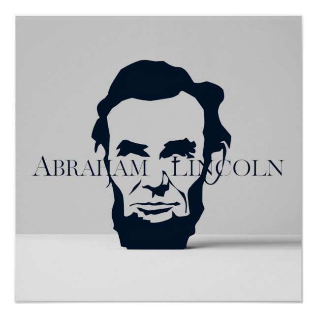 Pôster Abraham Lincoln Elegance Serif Tipografia (Frente)