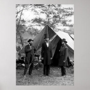 Poster ABRAHAM LINCOLN em ANTIETAM BATTLEFIELD 1862