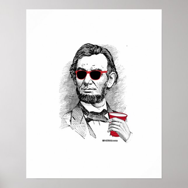 Pôster Abraham Lincoln Party Animal (Frente)