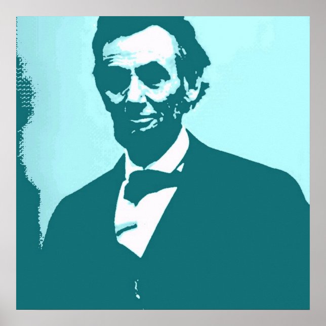 Pôster Abraham Lincoln Pop Art (Frente)