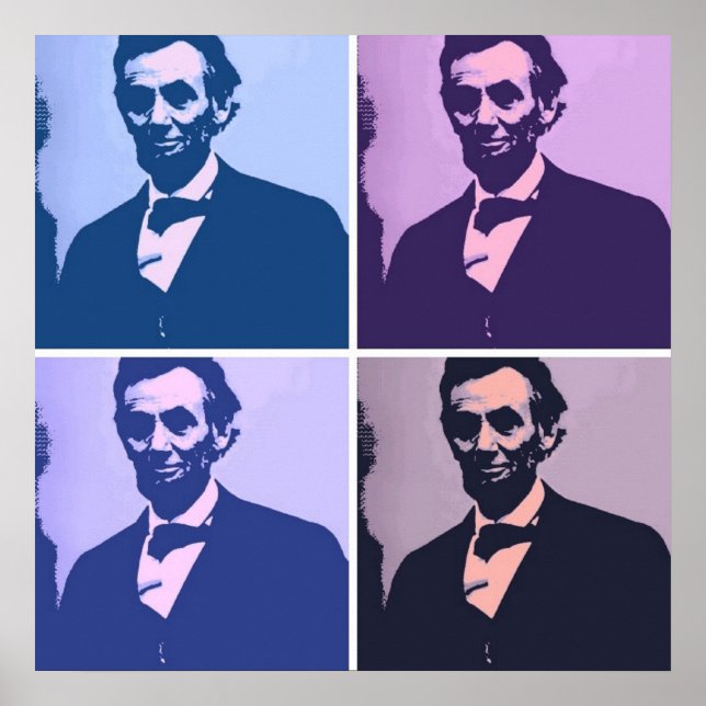 Poster Abraham Lincoln Pop Art (Frente)