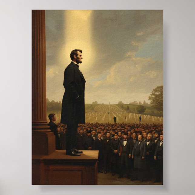 Poster Abraham Lincoln, que entrega o endereço de Gettysb (Frente)