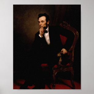 Poster Abraham Lincoln Retrato George Peter Healy
