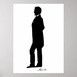 Pôster Abraham Lincoln Silhouette