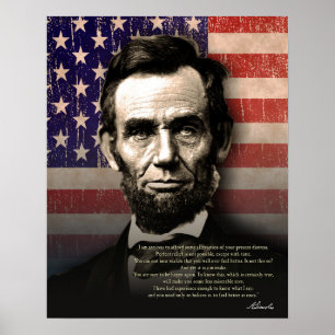 Poster Abraham Lincoln - "Você tem certeza de estar feliz