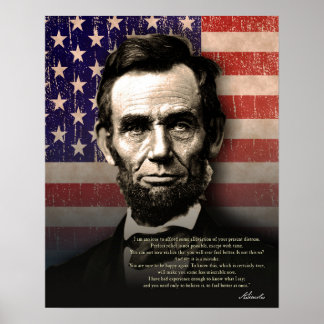 Poster Abraham Lincoln - "Você tem certeza de estar feliz