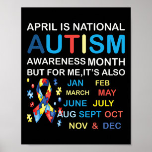 Poster Abril É Mês Nacional de Conscientização do Autismo
