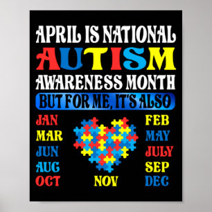Poster Abril é o Mês Nacional de Conscientização do Autis