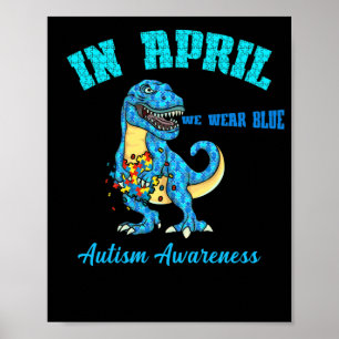 Poster Abril Vestimos Azul Autismo Sensibilização Mês Din