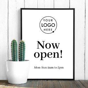 Poster Abrir agora   Horário de abertura comercial Logoti
