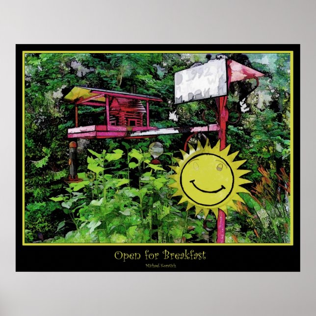 Pôster Abrir para café da manhã (Frente)