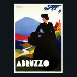 Poster ABRUZZO ROME Art Deco Vintage Viagem italiano<br><div class="desc">Reprodução de alta resolução,  impressões super nítidas,  cor corrigida para cores vibrantes e nítidas,  e reparada digitalmente para lágrimas,  manchas,  elementos ausentes. Abruzzo Roma Vintage Poster de viagens italiano.</div>