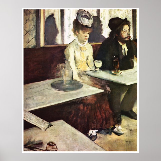 Pôster Absinthe, 1876 - Edgar Degas (Frente)