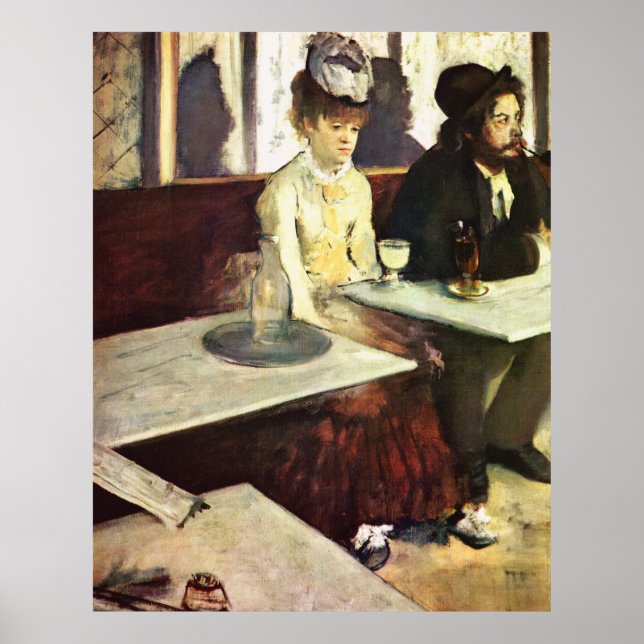Poster Absinthe Drinkers por Edgar Degas (Frente)