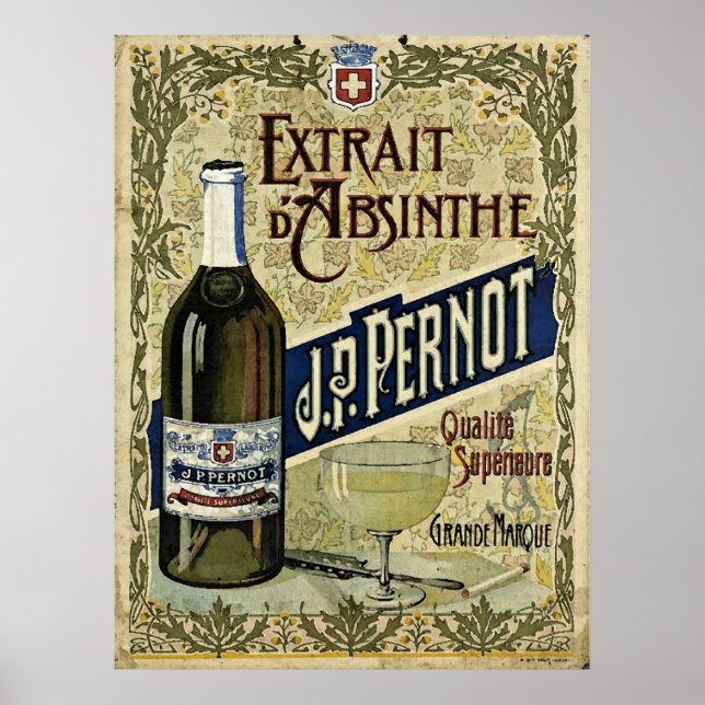 Pôster Absinthe Extrait J.P.Pernot (Frente)